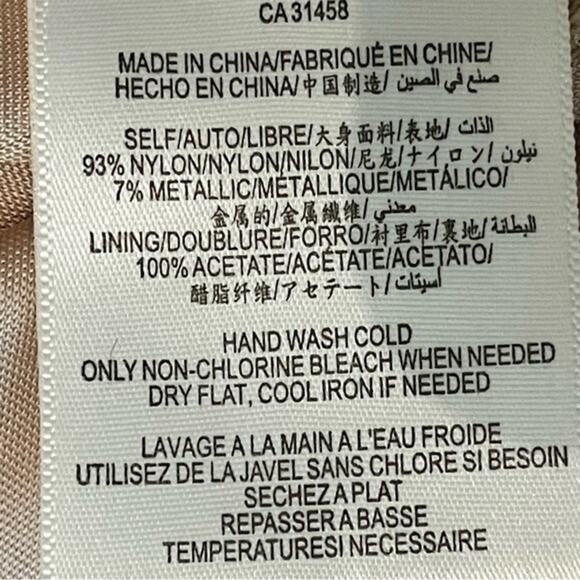 BCBGMaxAzria Sheer Gold Lace BodyCon Party Event Dress NWOT Size 4 - Picture 11 of 14